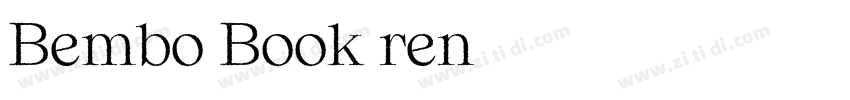 Bembo Book ren字体转换